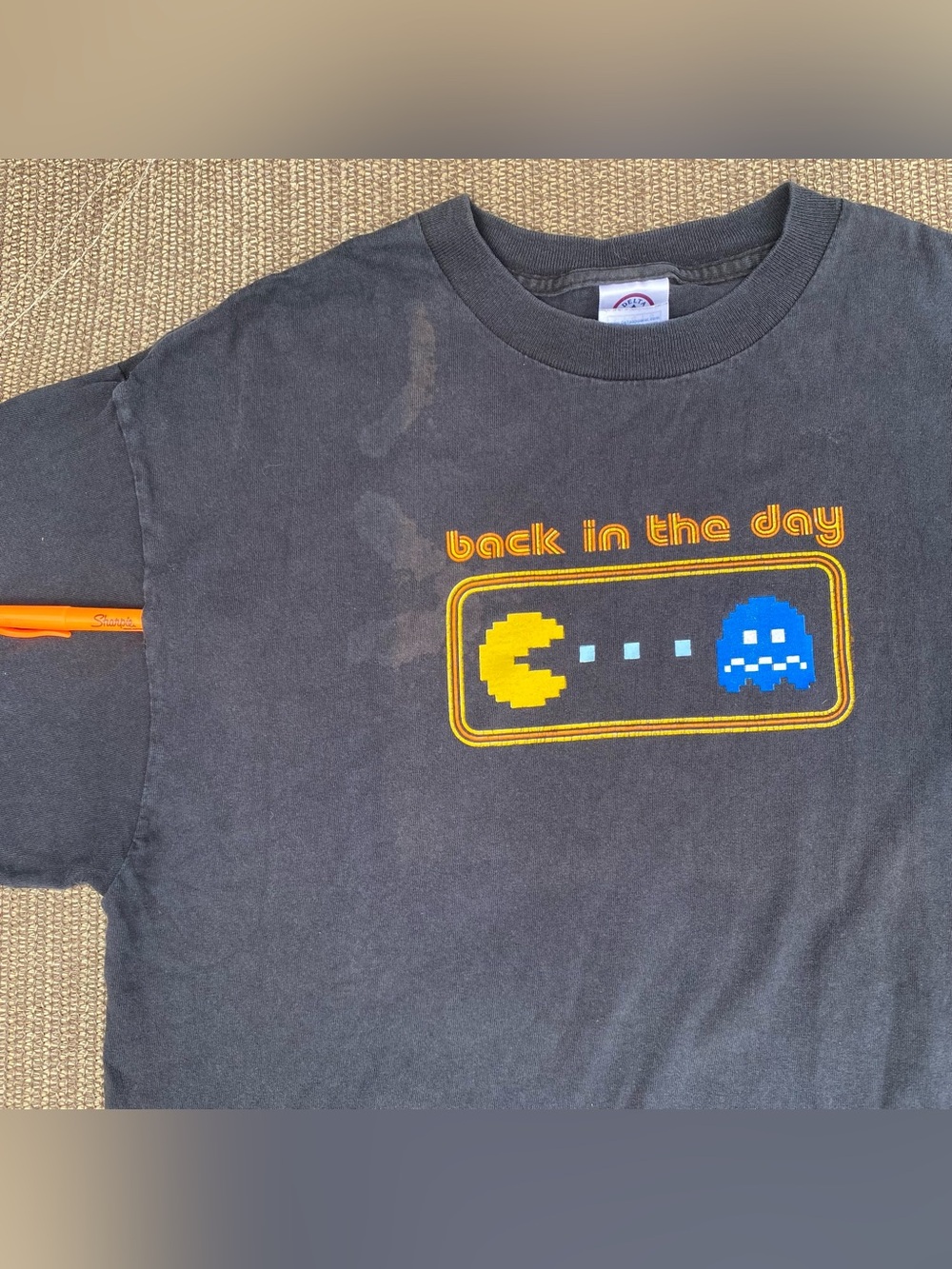 Vintage Pac-Man Back In The Day Graphic Tee L Thrashed